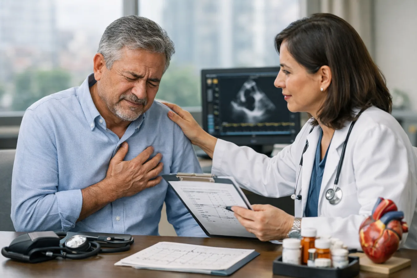 ¿Qué médico trata dolor en el pecho?